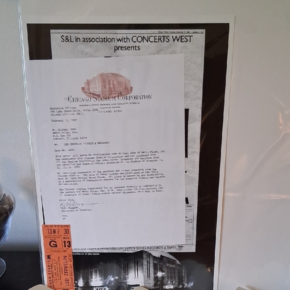 LED ZEPPELIN CANCELED CONCERT 1980 TICKET